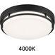 EnviroLite LED 10 inch Matte Black Flush Mount Ceiling Light